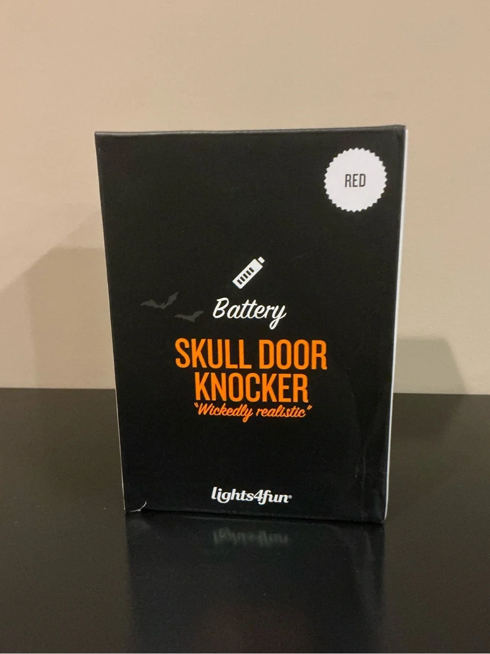 NWT Boxed Lights and Sound Halloween Skull Door Knocker 💀
